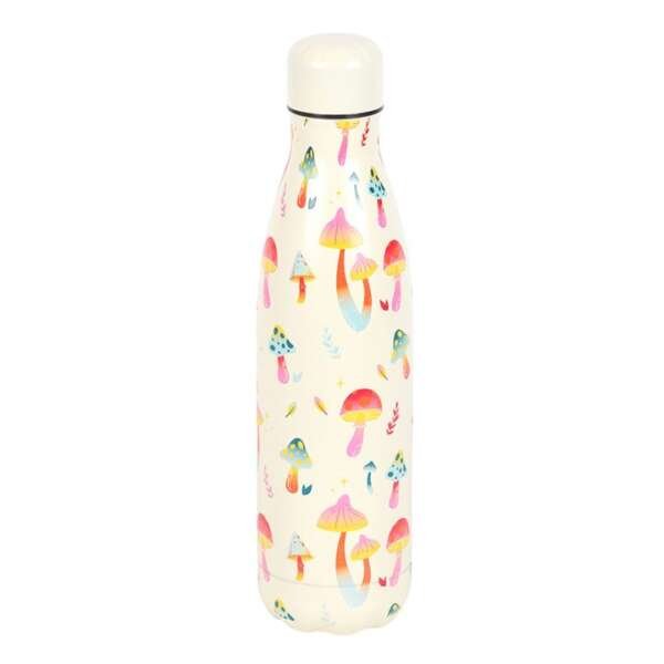 Funky Fungi Mushroom Print Metal Water Bottle - Image 2