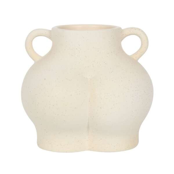 Cream Speckle Bum Plant Pot