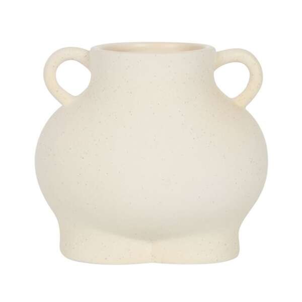 Cream Speckle Bum Plant Pot - Image 3