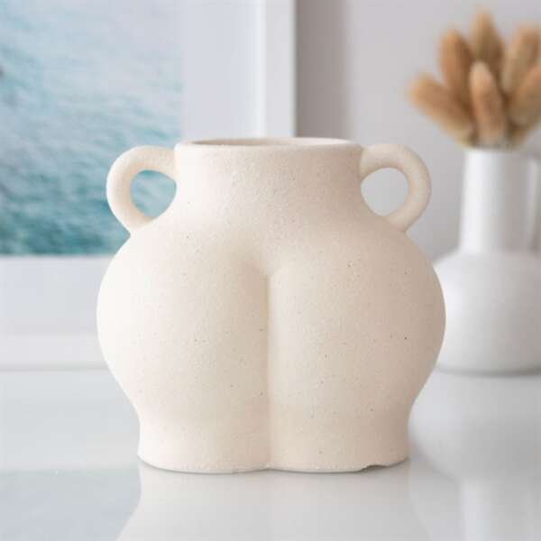 Cream Speckle Bum Plant Pot - Image 5