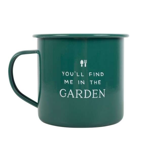 Find Me in the Garden Enamel Mug - Image 3