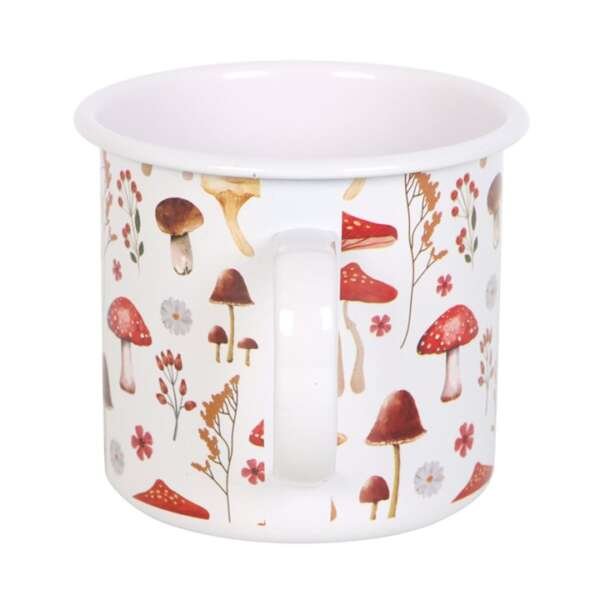 All Over Mushroom Print Enamel Mug - Image 2